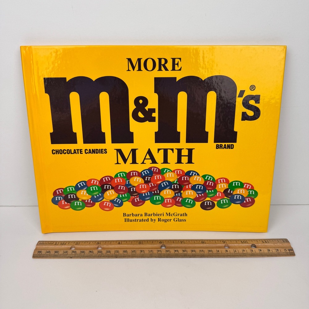 Vtg 1998 M&M Math Kids Child Book Hardcover Learn Counting Colorful READ